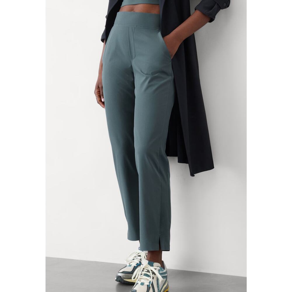 Athleta Brooklyn Mid Rise Ankle Pant Women's SIze 10 Eden Dusty Blue